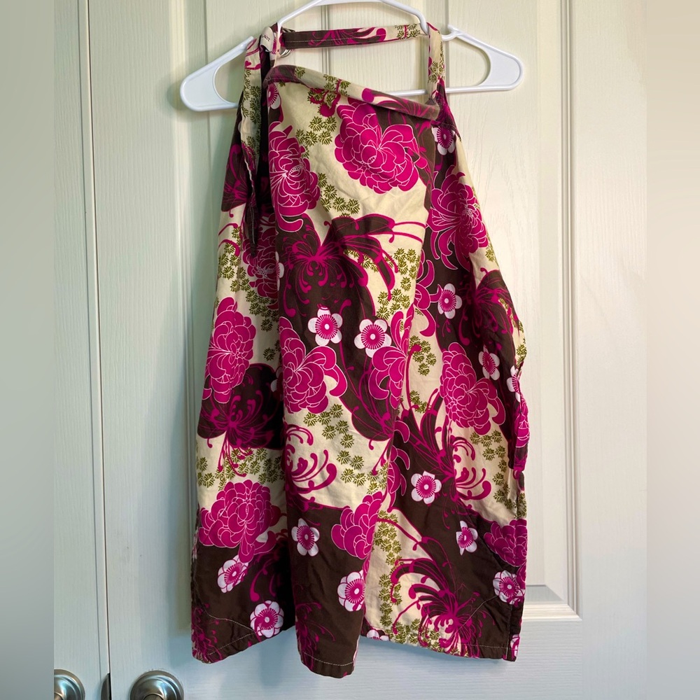 Pink floral nursing cover